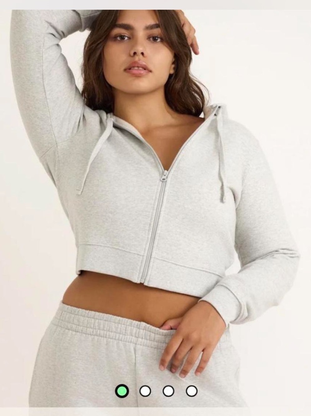 Organic Basics Weekend Crop Zip Hoodie (Fits like S)